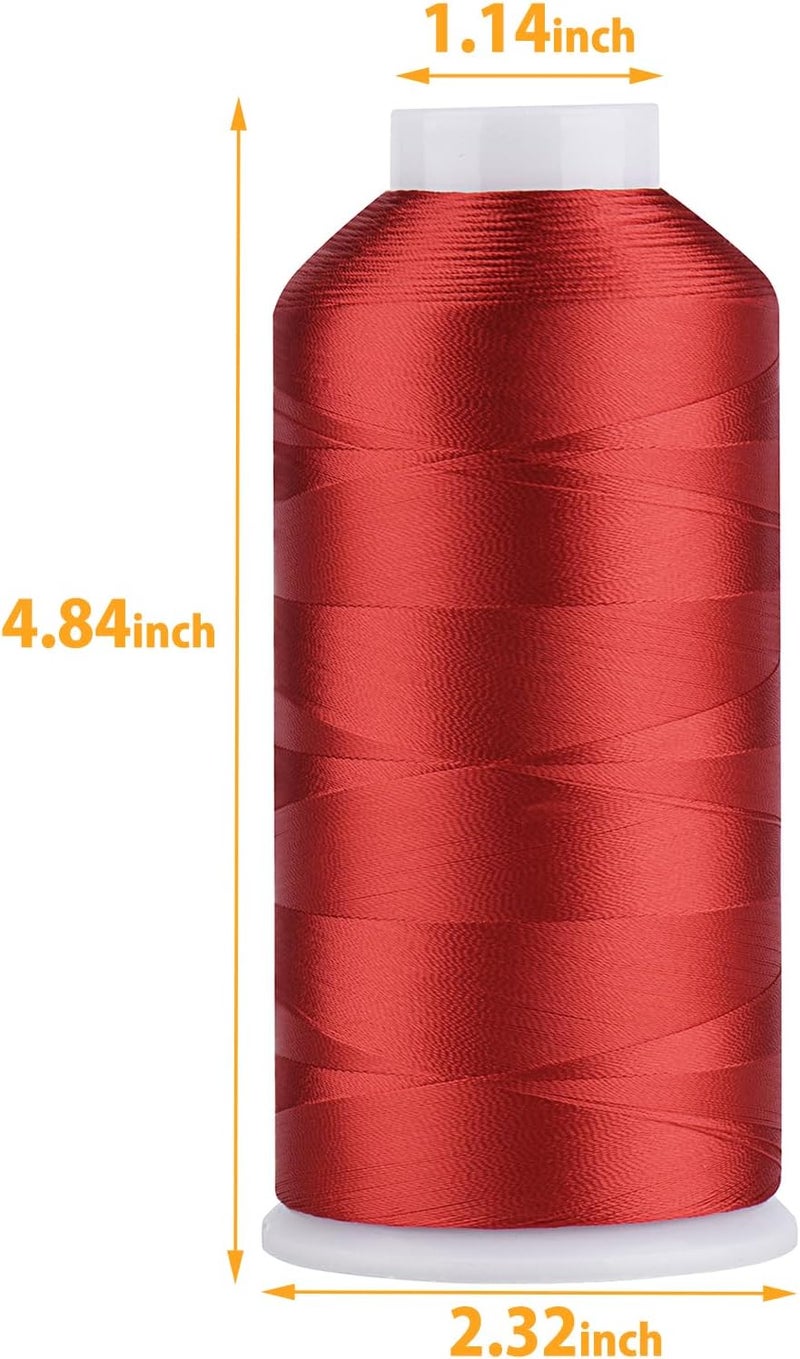 simthread Rayon Embroidery Thread 5500 Yards, 40wt 100% Rayon Viscose for Commercial and Domestic Machines - Red 1147 - Image 1